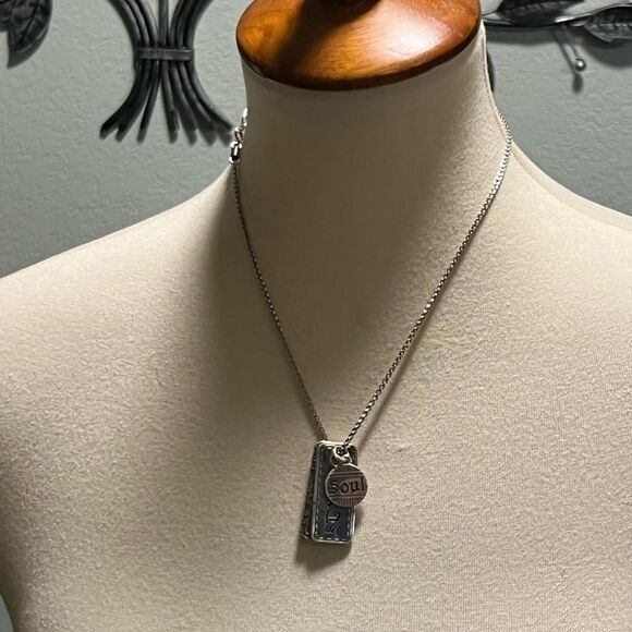 Brighton Silver Soul Tag Necklace #BJNK - Picture 1 of 9